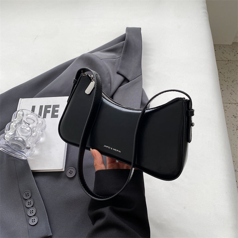 Women's Solid Color Leather Shoulder Bag