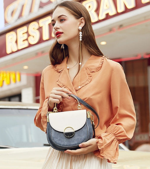 Women's Contrast Crossbody Shoulder Bag