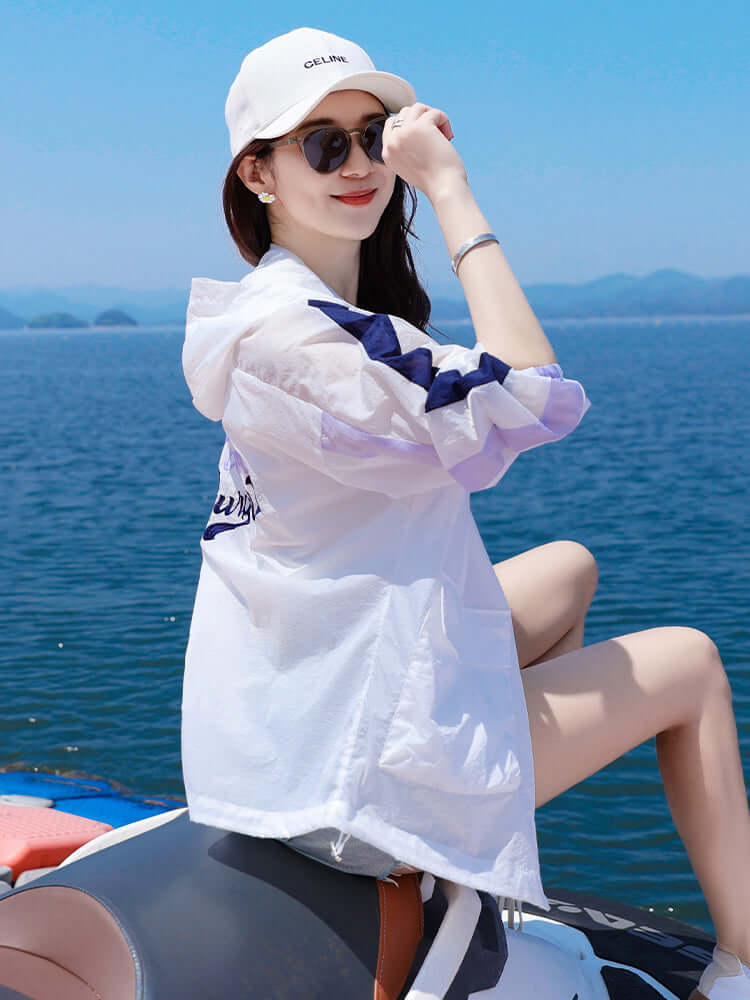 Color Matching Sun Protection Clothing For Women Summer