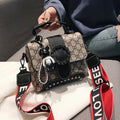Women's Diamond Print Shoulder Bag