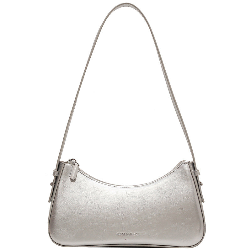 Women's Solid Color Leather Shoulder Bag