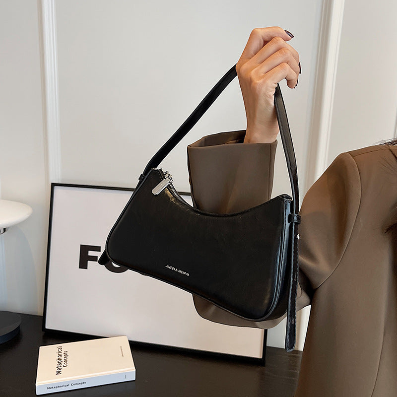 Women's Solid Color Leather Shoulder Bag