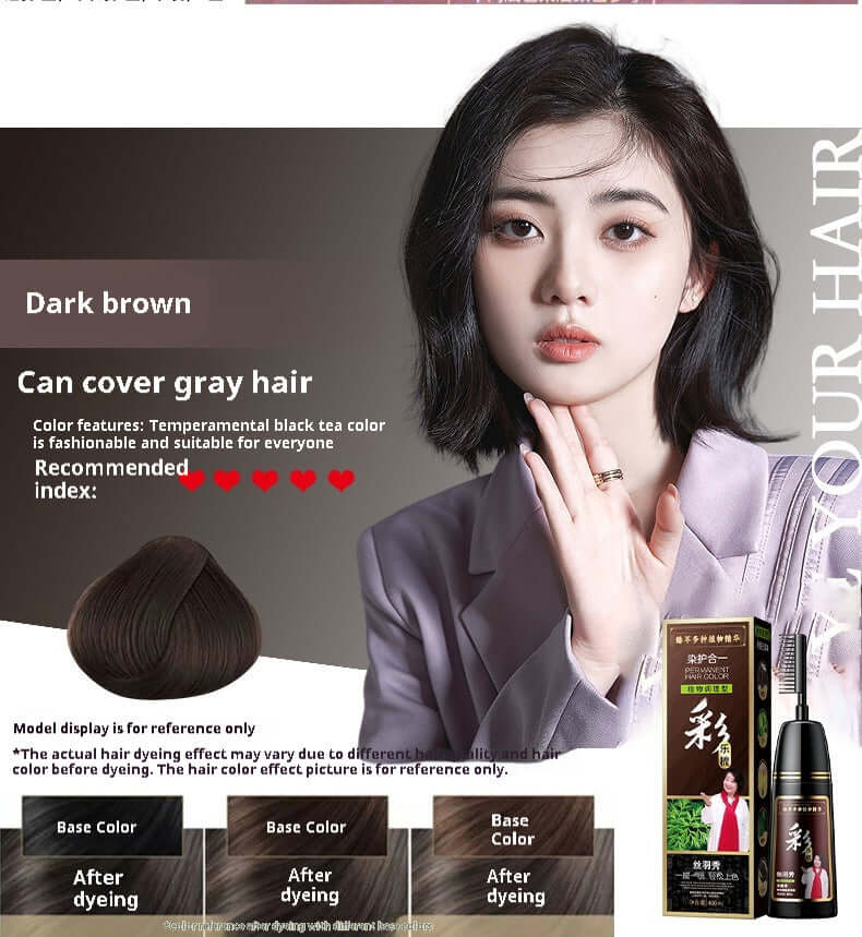 Plant Pure Hair Dye Color Hair Dyeing Cover White Hair Hair Color Cream