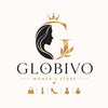 Logo of Globivo Women's Store with a silhouette of a woman, crown, and brand name.