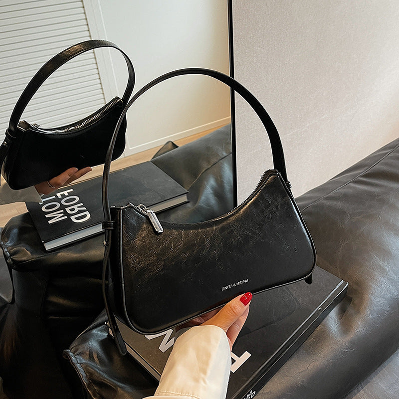 Women's Solid Color Leather Shoulder Bag