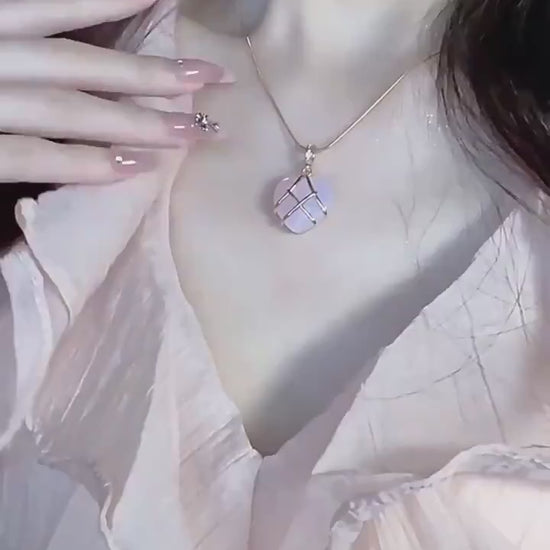 Fashion Moonstone Necklace For Cartoon Princess Love Girl – necklace | shop.name